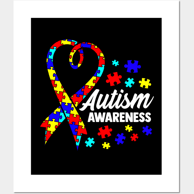 Cute Autism Awareness Autistic Unique Colorful Wall Art by theperfectpresents